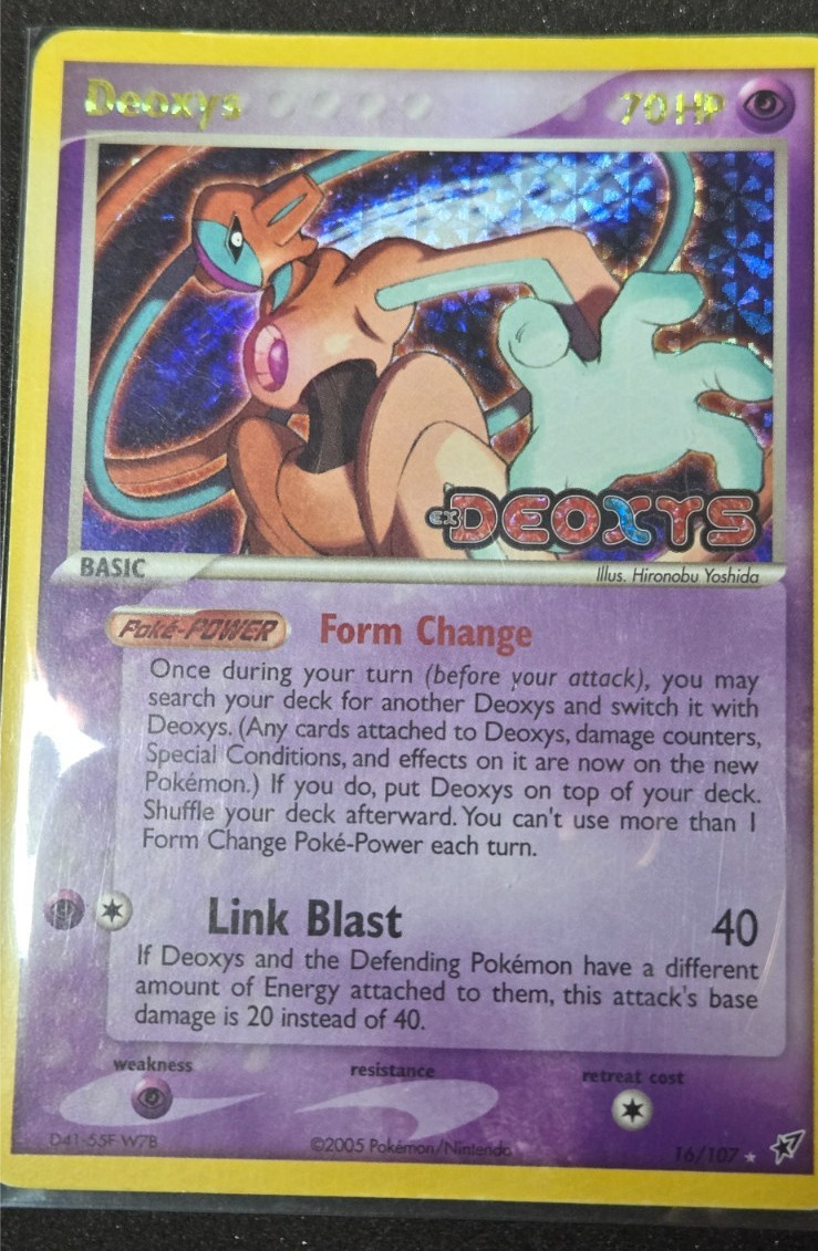 Deoxys 16/107 EX Deoxys Reverse Holo Rare STAMPED Pokémon – Excellent Condition!