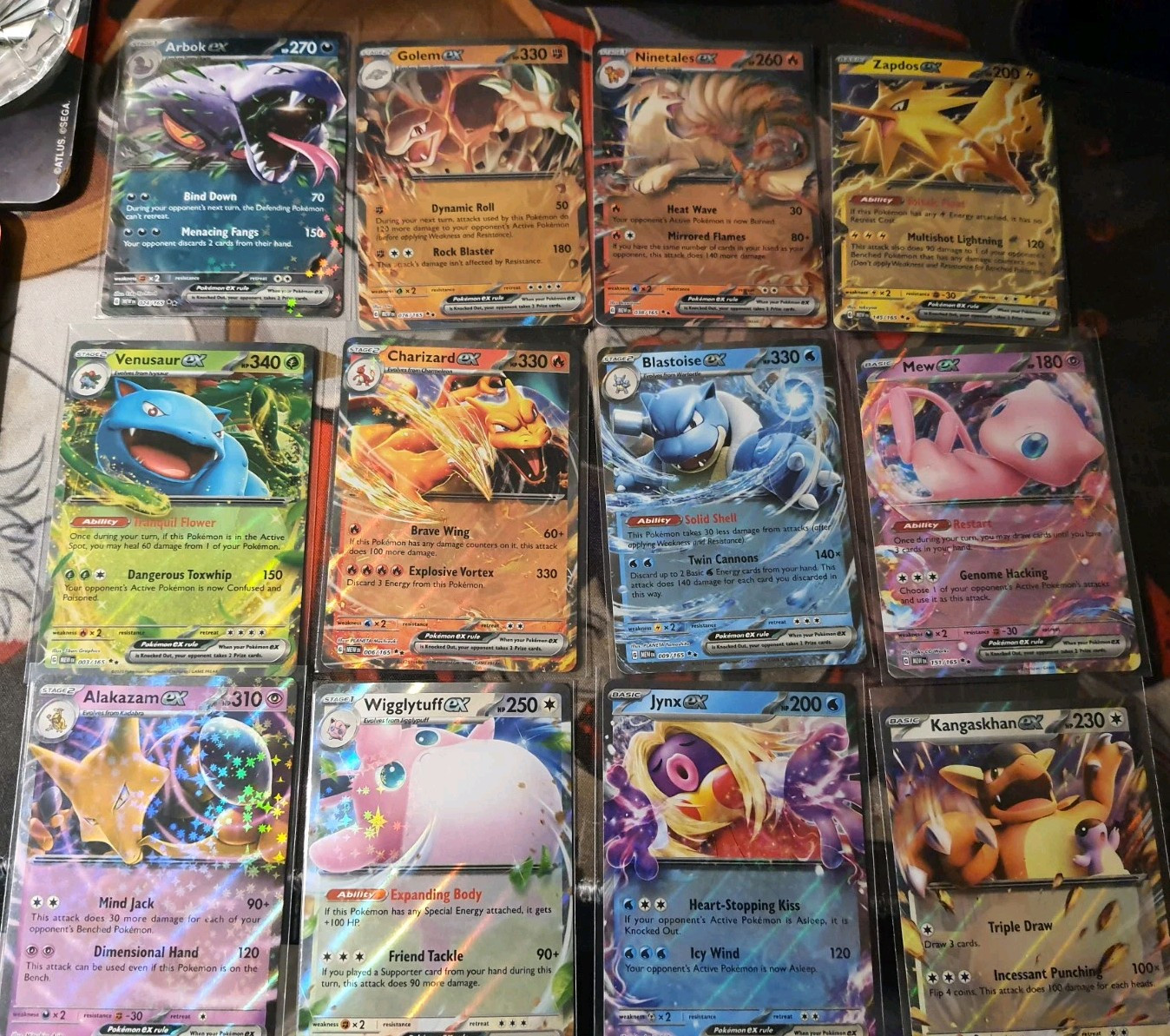Pokemon 151 12 EX Mew Charizard Blastoise Venusaur Zapdos Ninetales ENG Complete