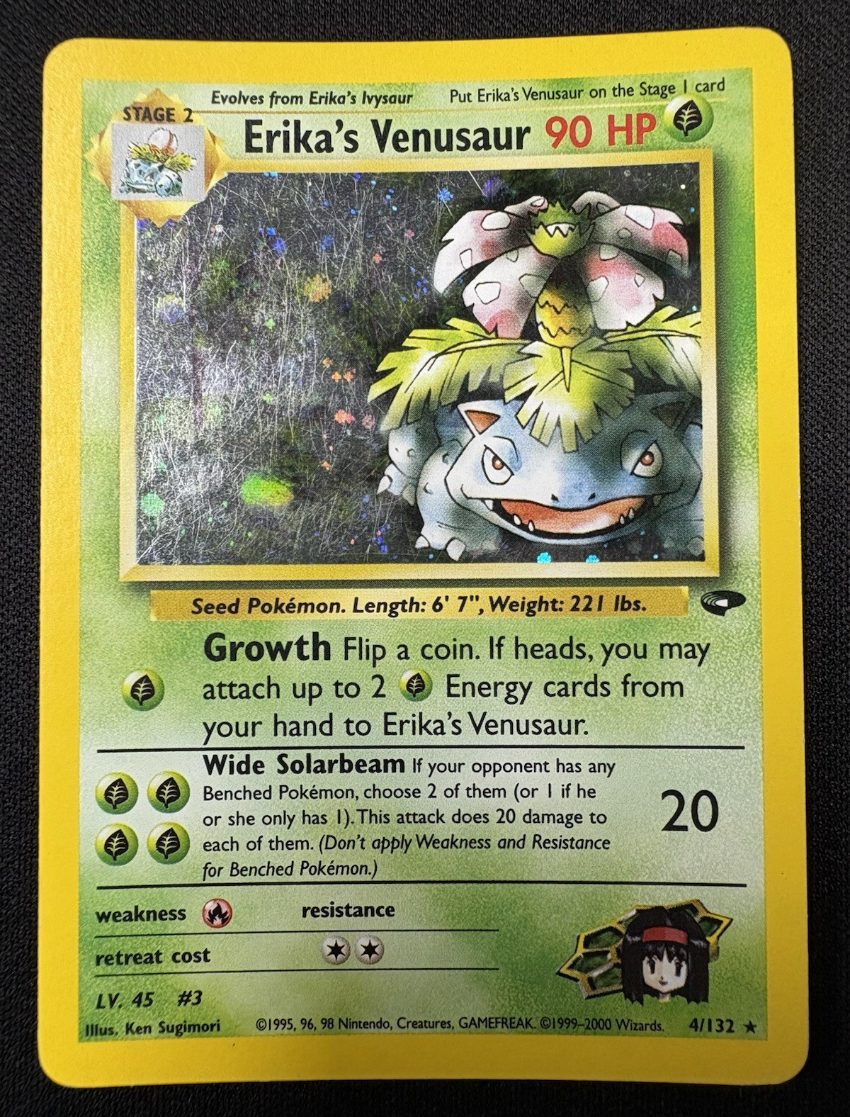 Pokémon TCG Erika’s Venusaur 4/132 Rare Holo Gym Challenge