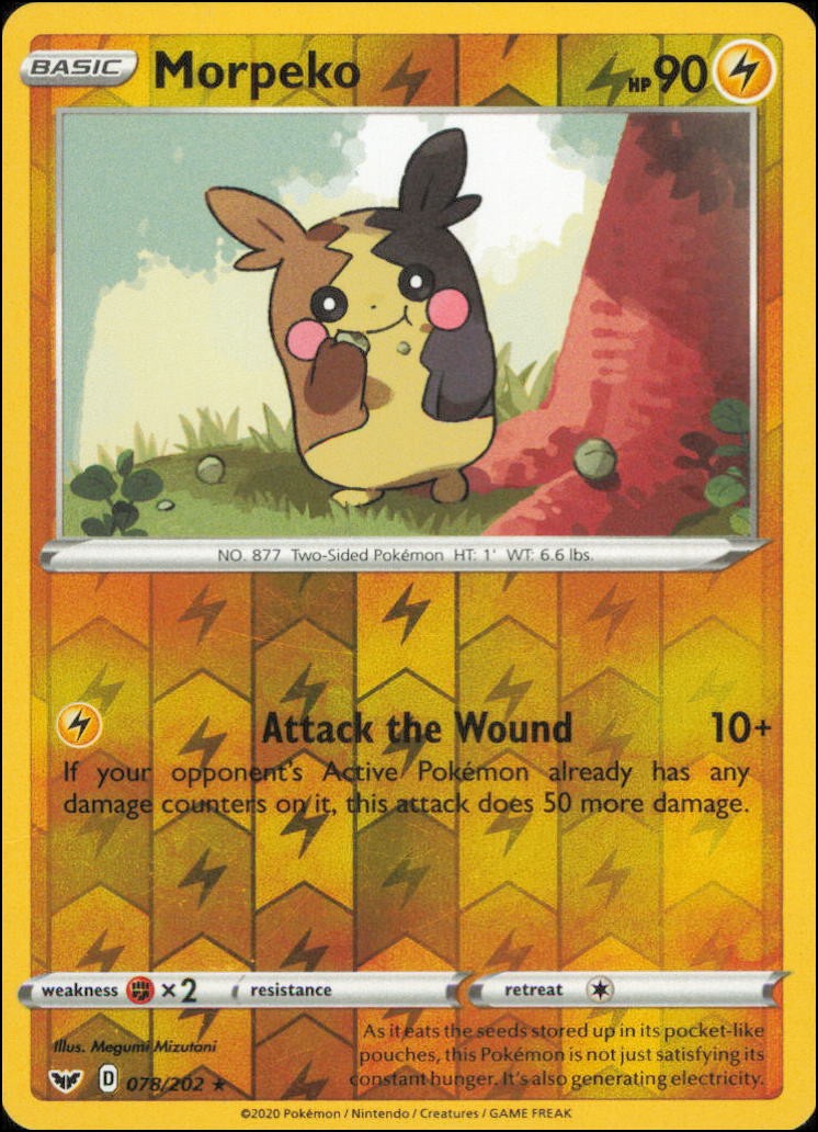 Pokemon – Morpeko #078/202 – SWSH01: Sword & Shield Base Set Reverse Holo