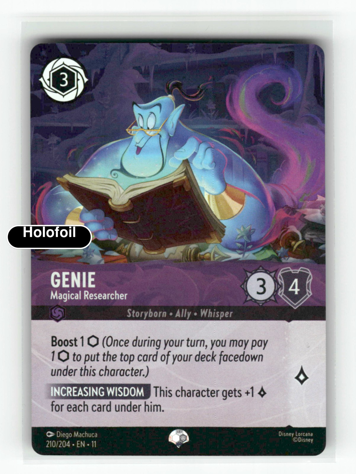 Genie – Magical Researcher (Epic) [Lorcana TCG 11 – 210/204] Holofoil