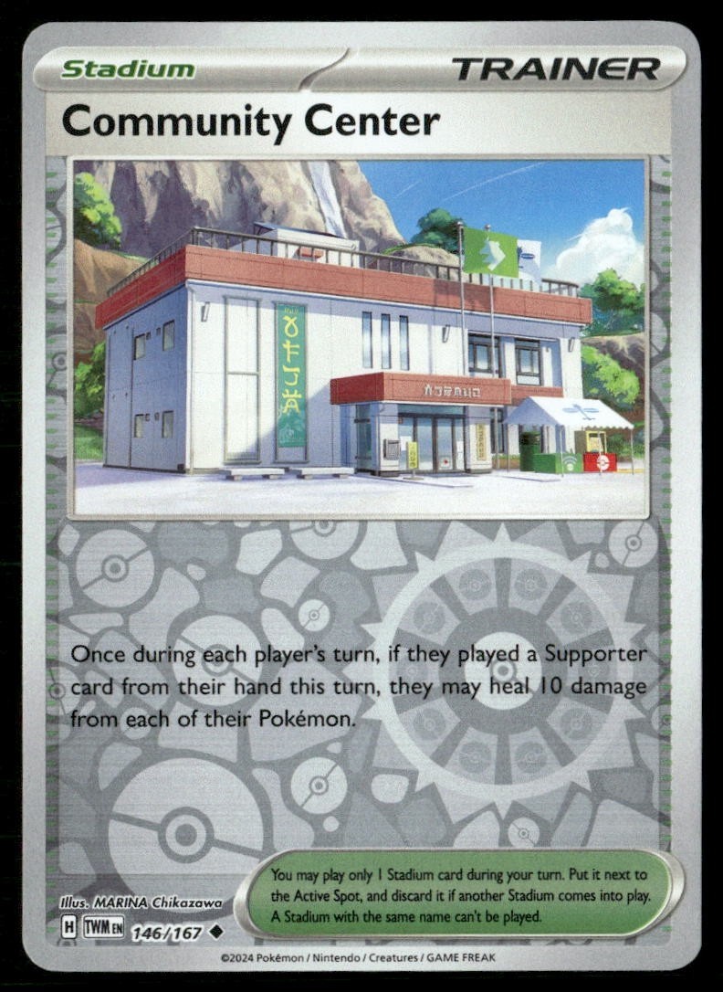 Community Center 146/167 Twilight Masquerade Trainer Holo Pokemon TCG