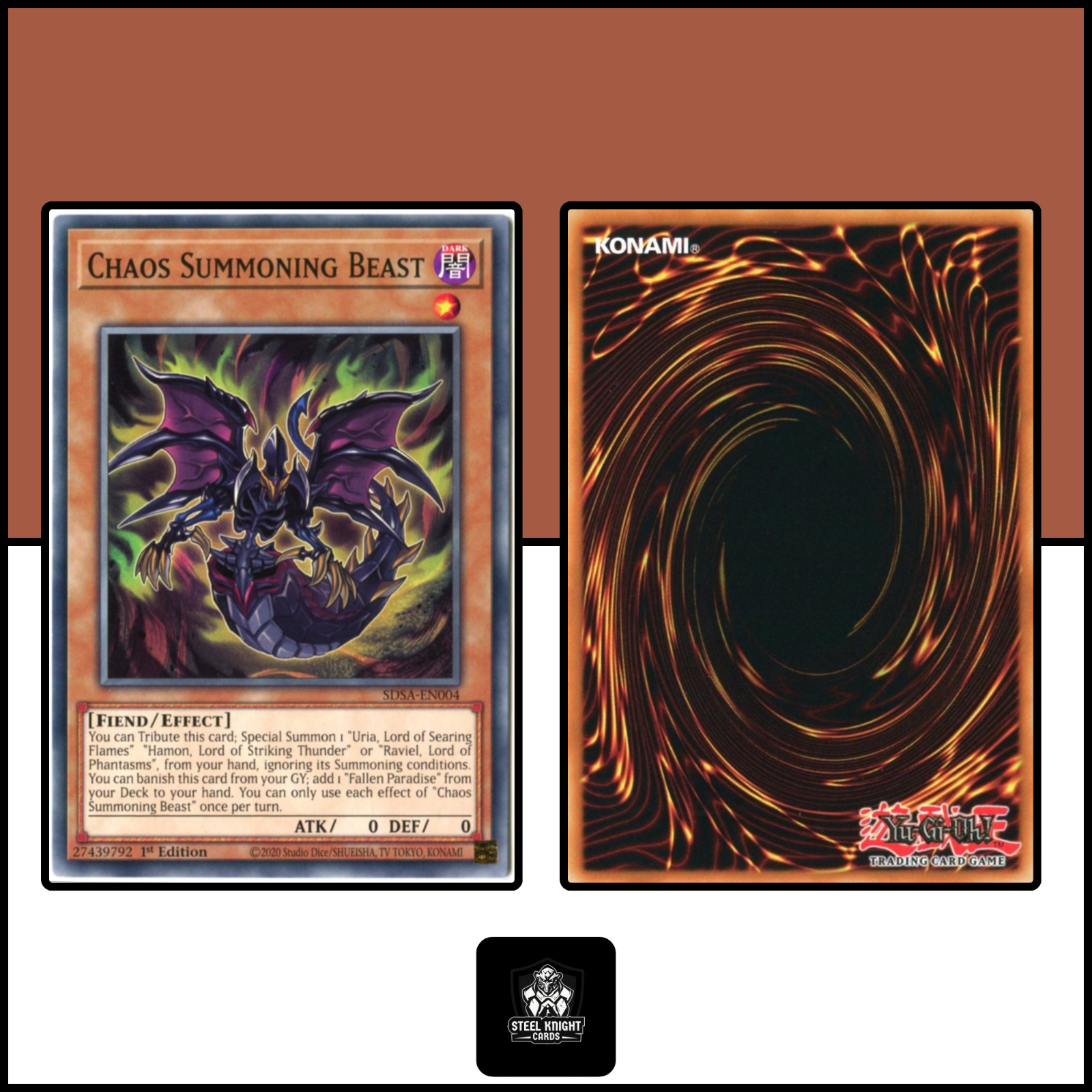 Chaos Summoning Beast : SDSA-EN004 : Common : Yu-Gi-Oh! TCG : ENG