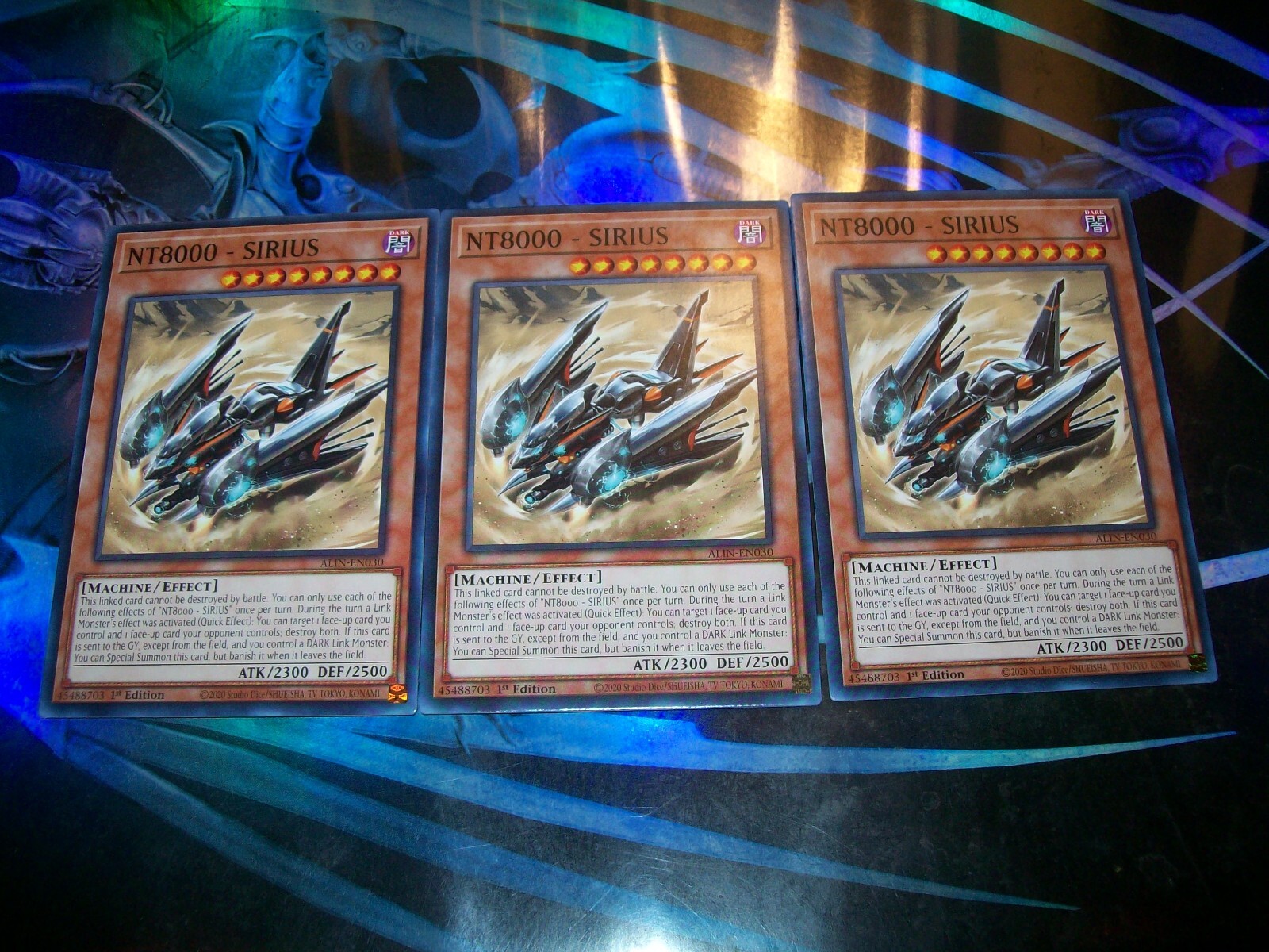 3x NT8000 – SIRIUS 1st Edition Common ALIN-EN030 Yu-Gi-Oh!