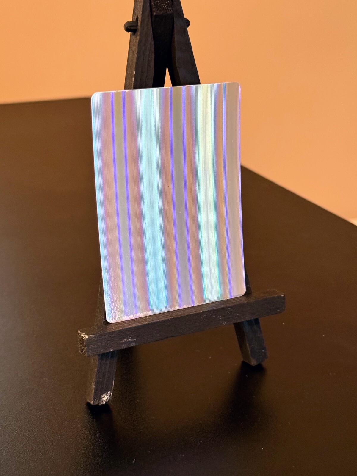 Authentic Blank Pokémon Holographic Card w Vertical Holo Pattern (High Quality!)