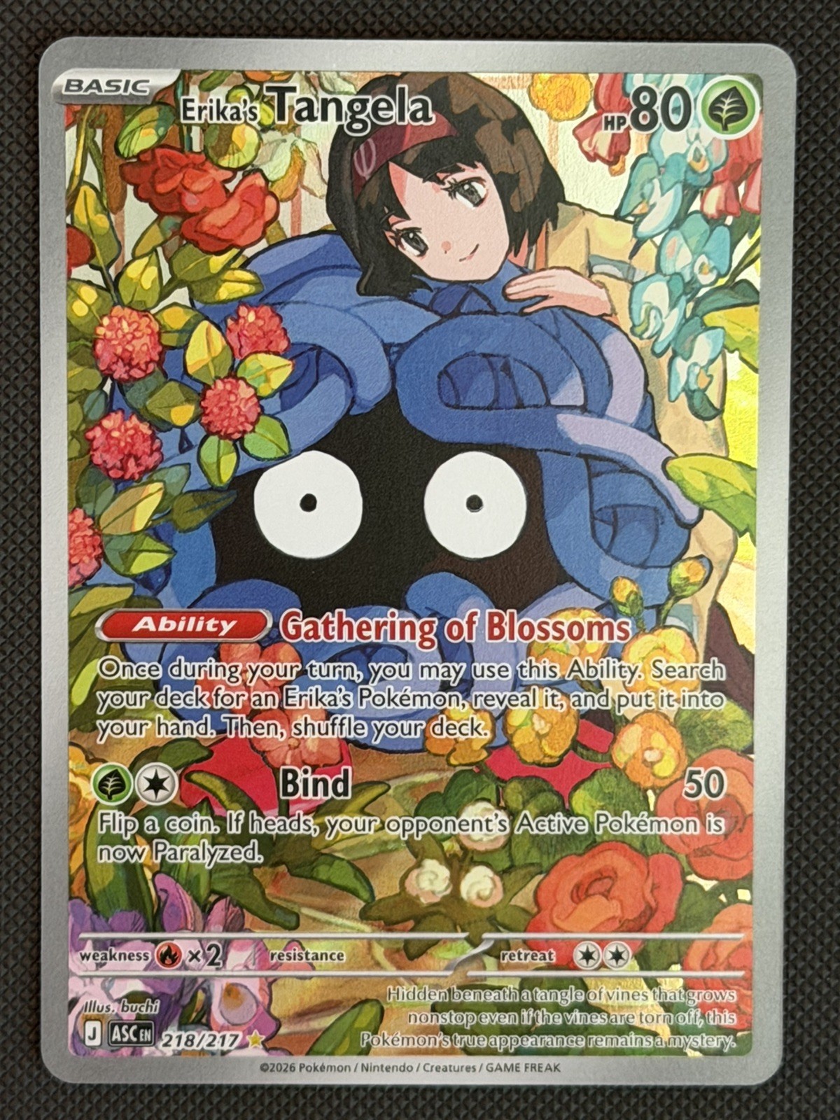 Pokemon TCG Erika’s Tangela 218/217 Illustration Rare – ME: Ascended Heroes