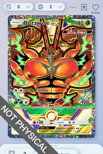 Pokemon TCG POCKET – Buzzwole Full Art 2⭐, Deluxe ex, English