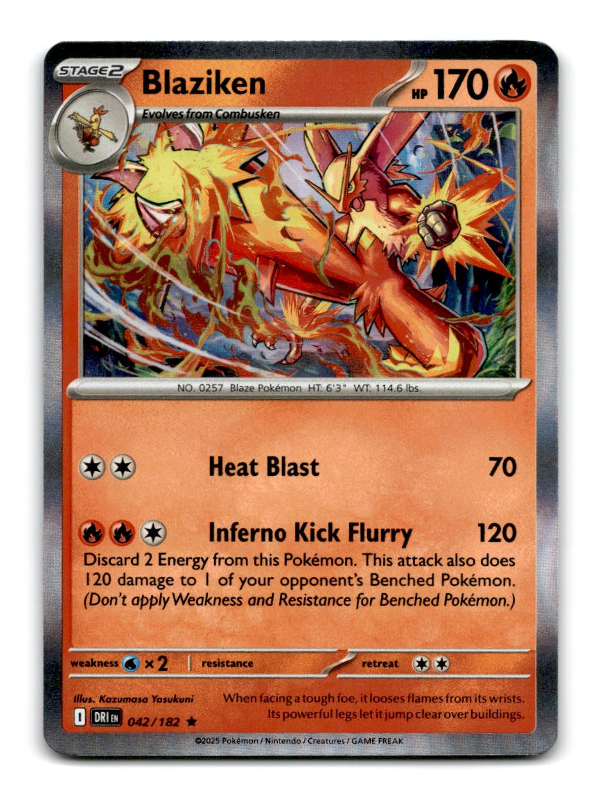 Blaziken 042/182 Destined Rivals Pokemon Holo ~A17-365