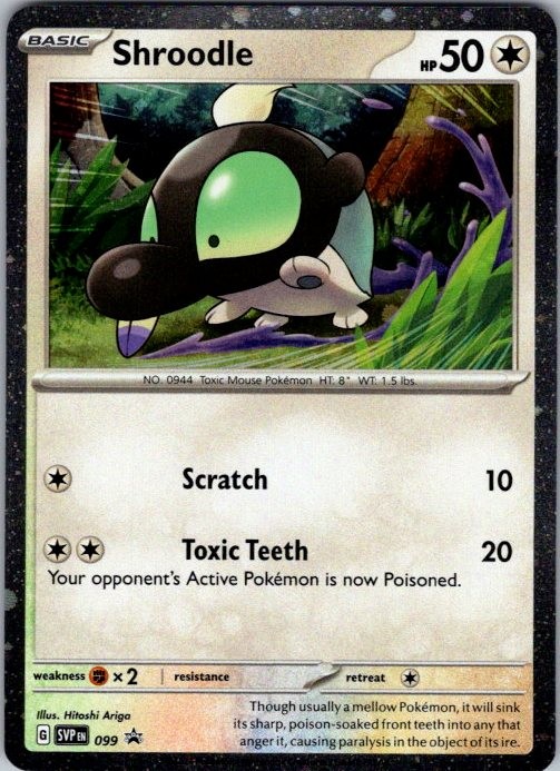 Pokemon SVP Shroodle – 099 Hitoshi Ariga NM Holo
