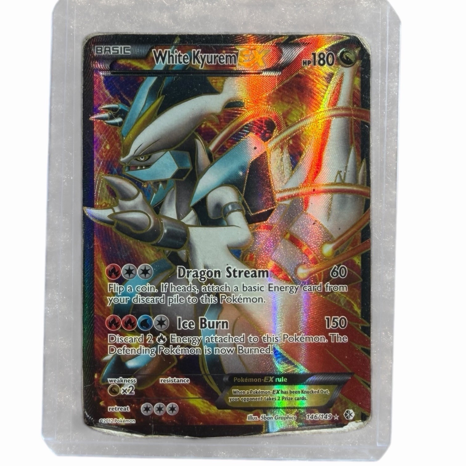 Pokémon White Kyurem EX 146/149 Boundaries Crossed Full Art Holo 2012 Card TCG