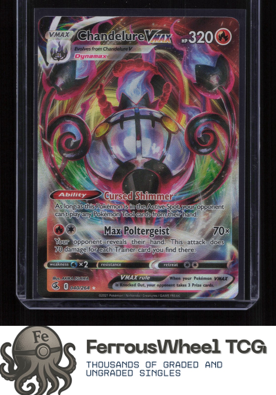Chandelure VMAX 040/264 – SWSH08: Fusion Strike – (NM)
