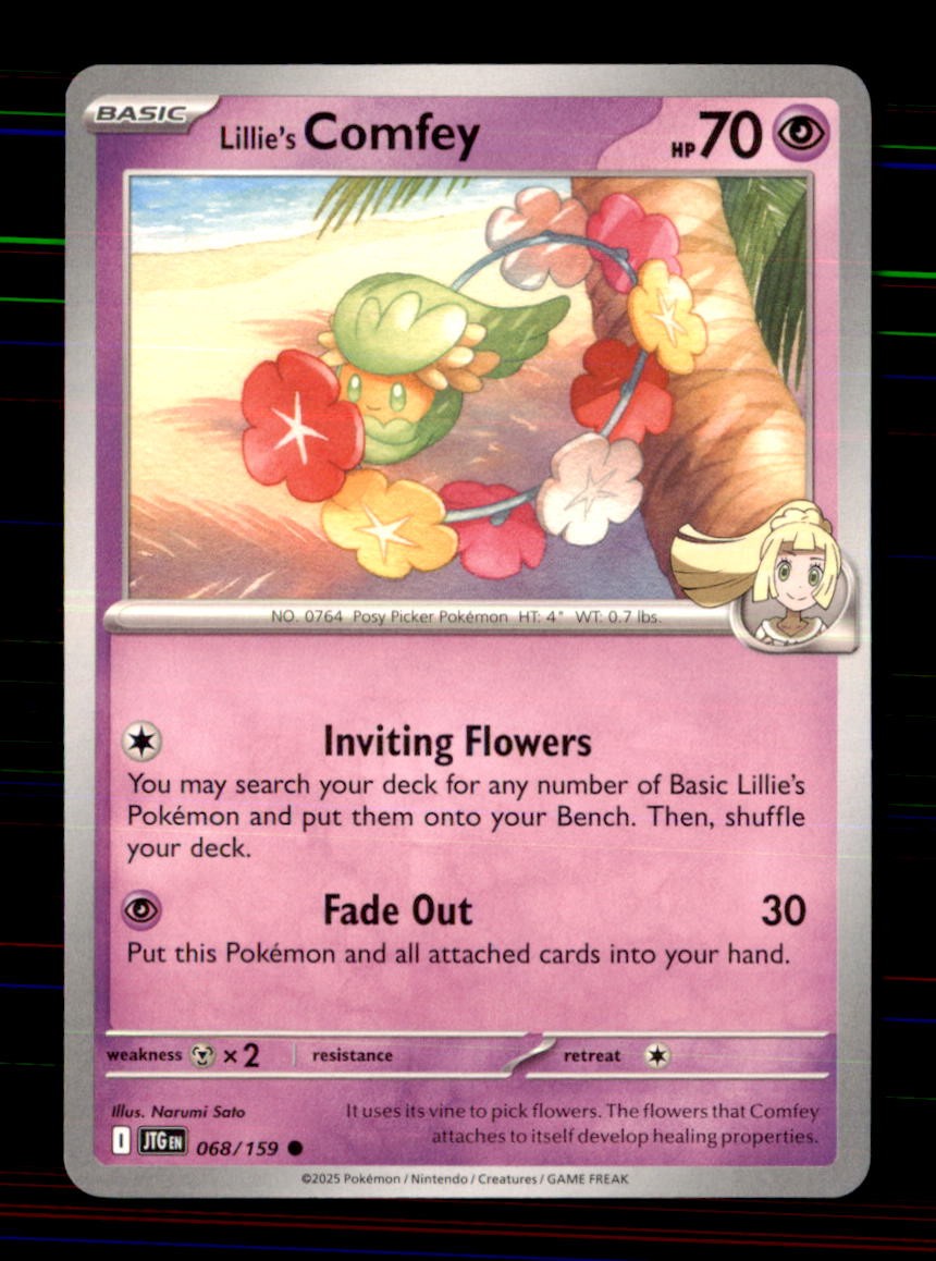 Lillie’s Comfey 068/159 Common Journey Together Pokemon Near Mint