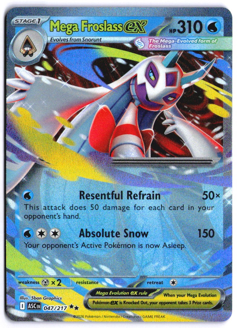 Mega Froslass ex 047/217 ME: Ascended Heroes Holofoil EN Pokemon NM