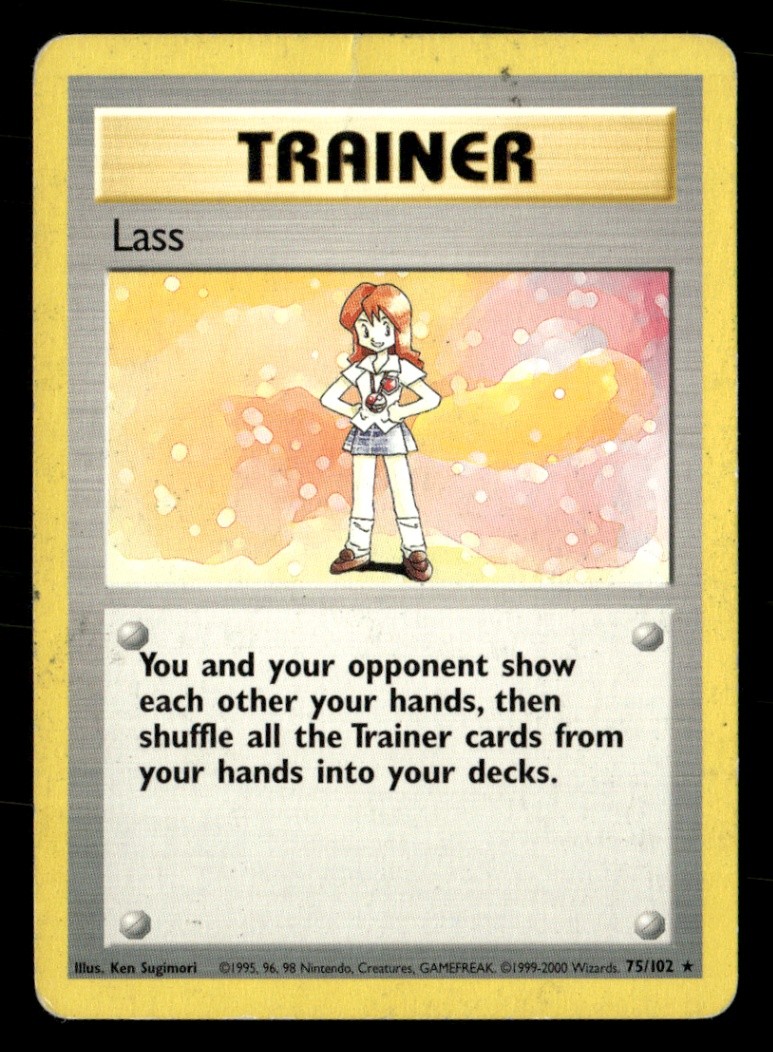 Lass Rare Normal Base Set 075/102 HP Pokémon TCG