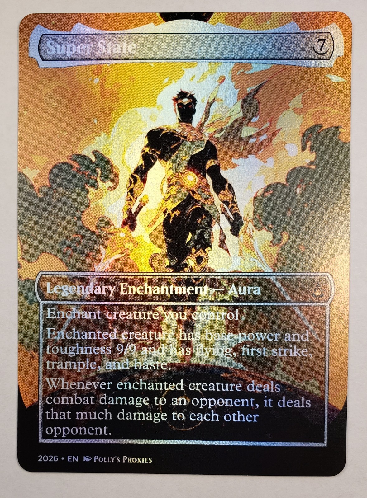 Super State FOIL Proxy Card with Custom Fantasy Art Design