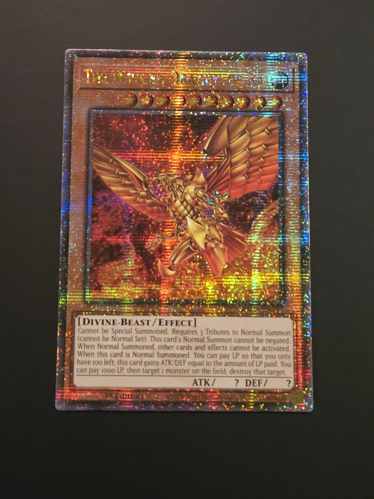 The Winged Dragon of Ra (Quarter Century Secret Rare) RA03-EN137 Quarter Century