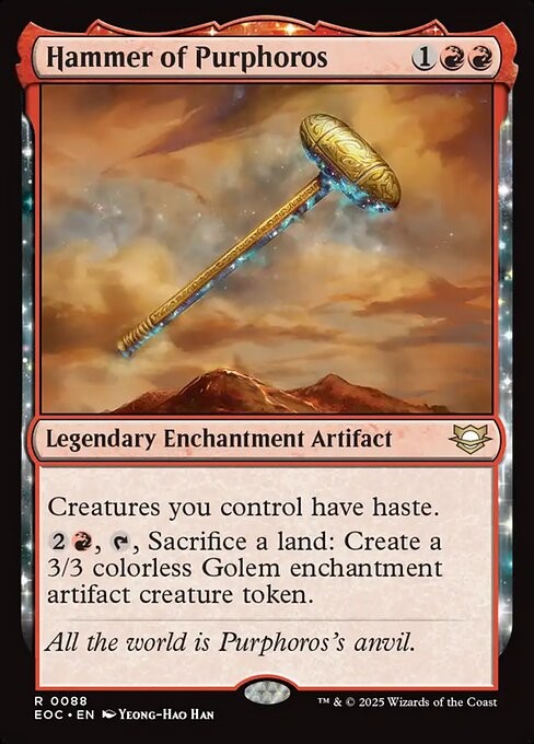 Hammer of Purphoros 88 R Normal EOC MTG NM