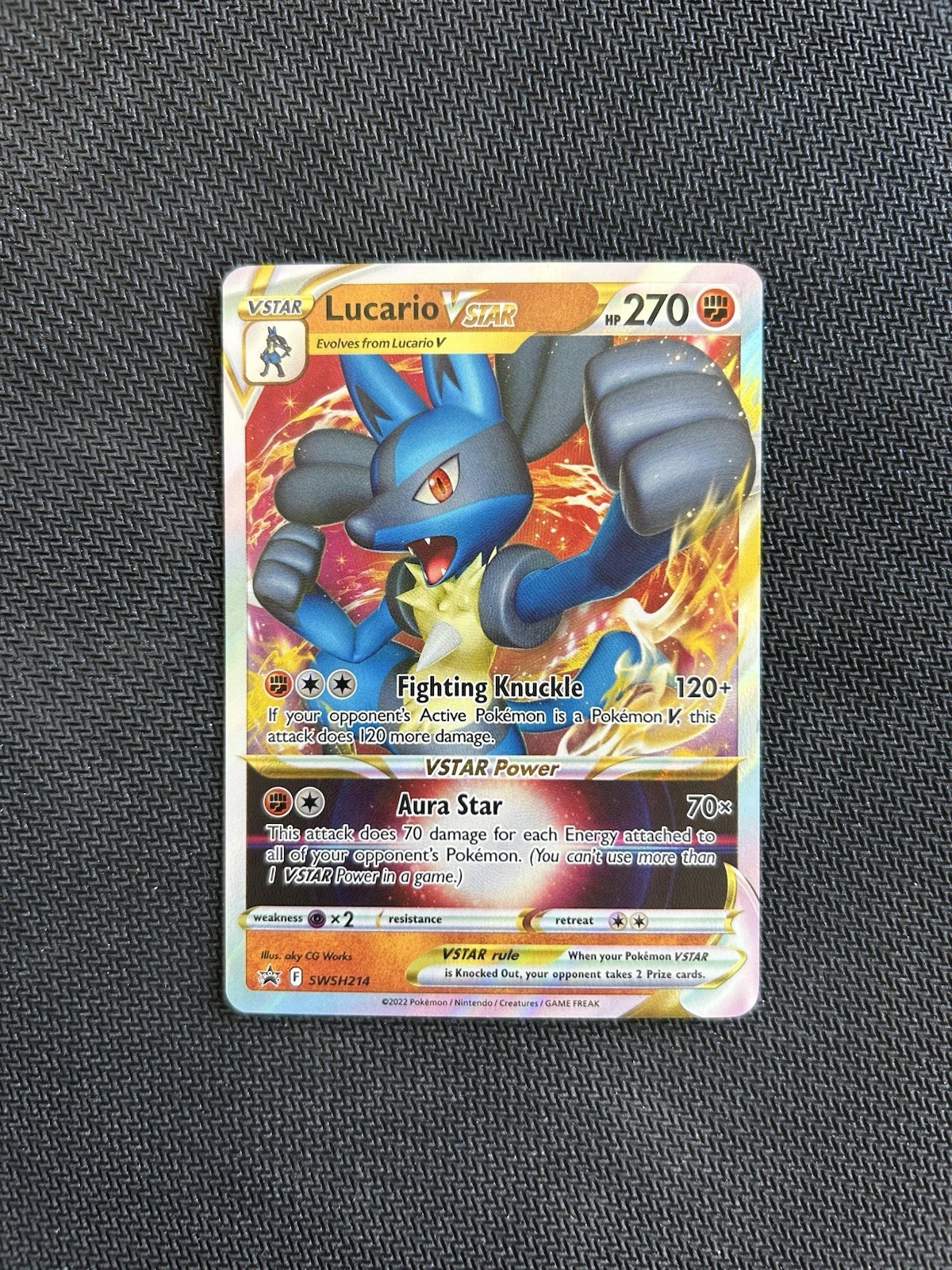 Pokemon TCG Lucario Vstar SWSH213! NM Condition! See Description!