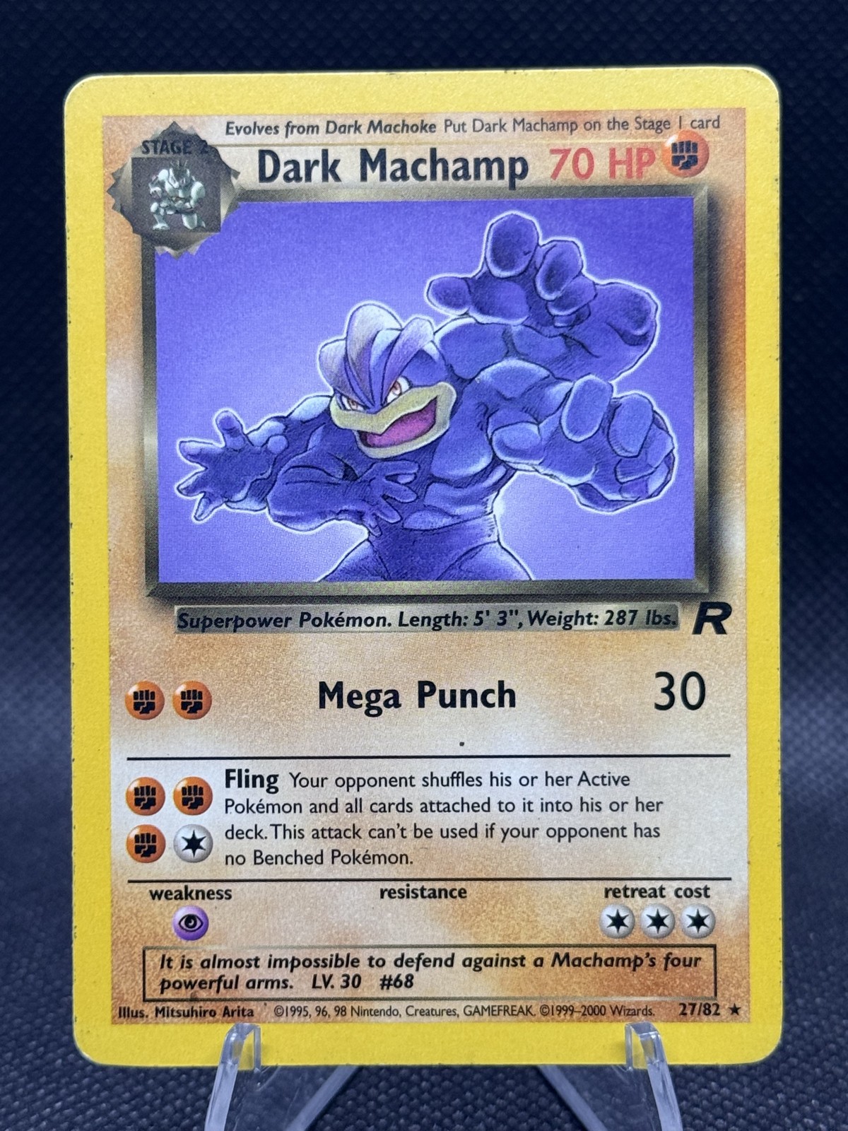 Pokemon Dark Machamp Team Rocket 27/82 Non Holo Rare