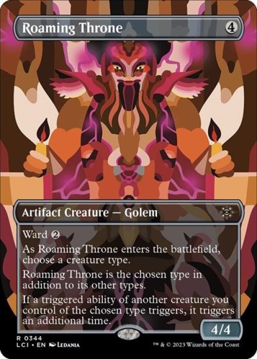 Roaming Throne (Borderless) -Foil Near Mint MTG The Lost Caverns of Ixalan