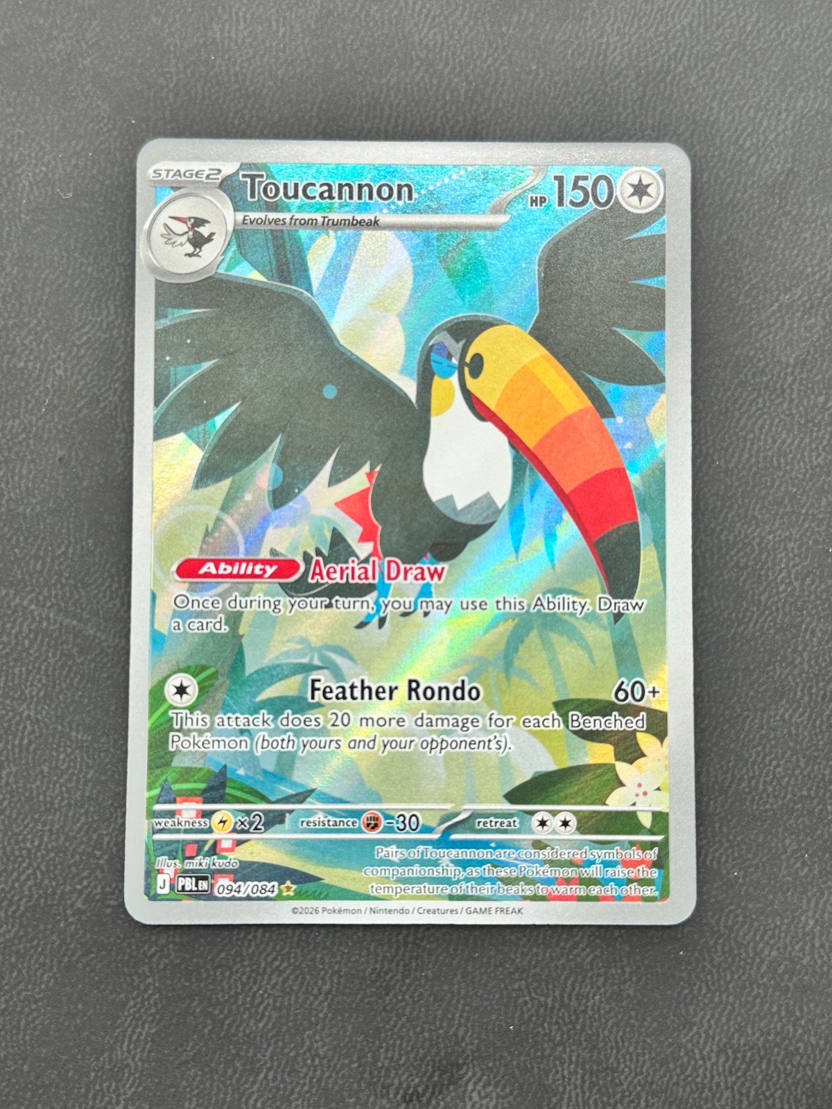 Toucannon 094/084 Pitch Black Illustration Rare