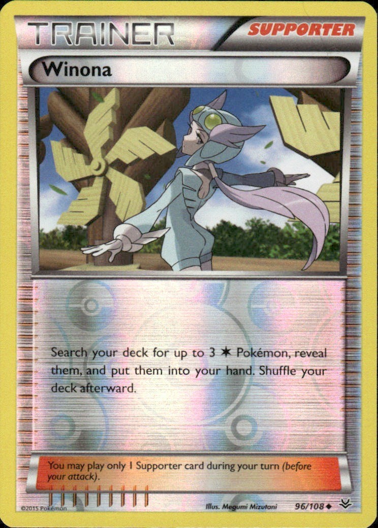 WINONA 96/108 ROARING SKIES UNCOMMON REVERSE HOLO POKEMON MEGUMI MIZUTANI