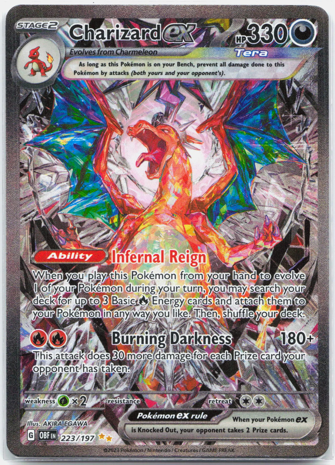 Charizard ex – 223/197 Obsidian Flames Special Illustration Pokemon – NM
