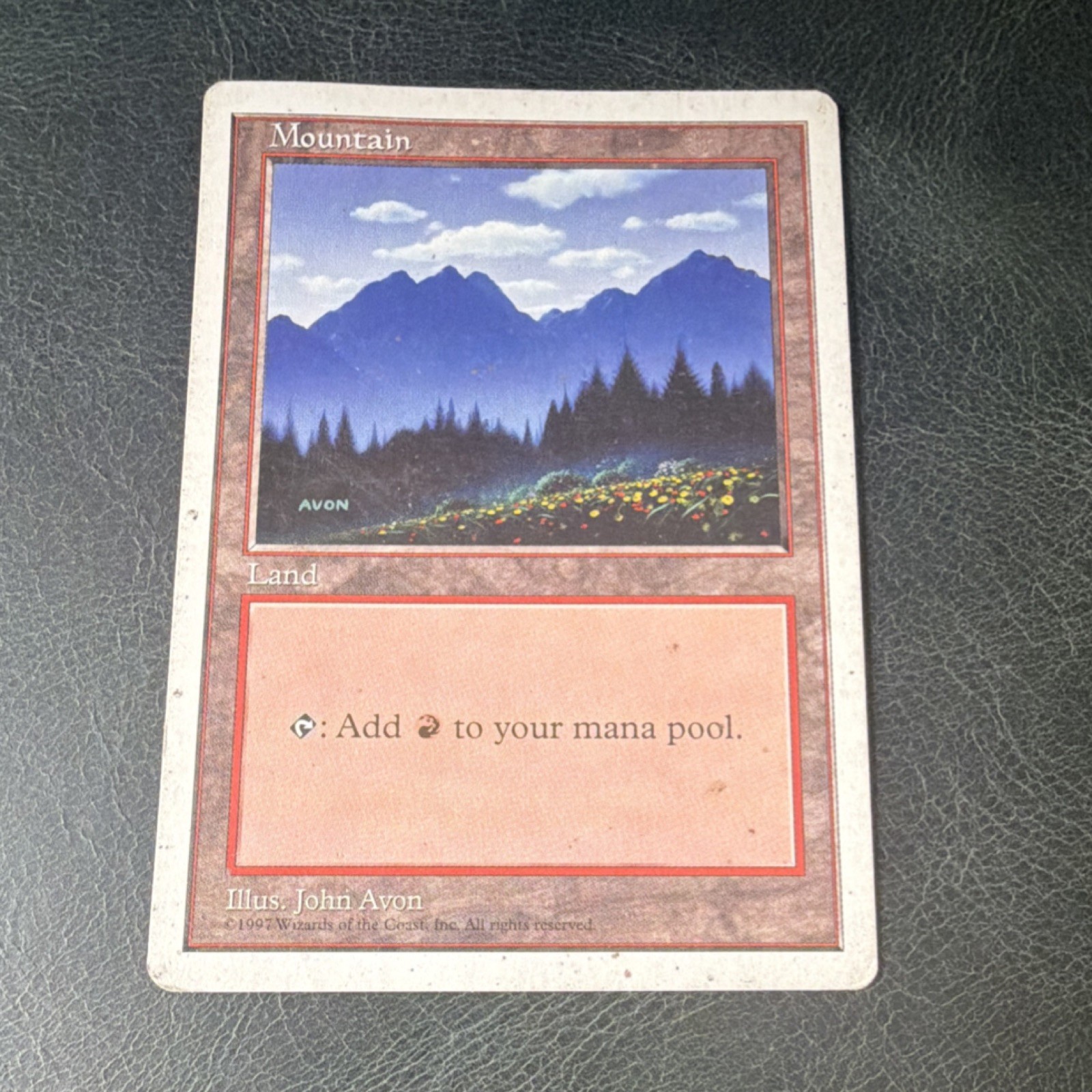 Magic: The Gathering Mountain Land Regular 1997 John Avon