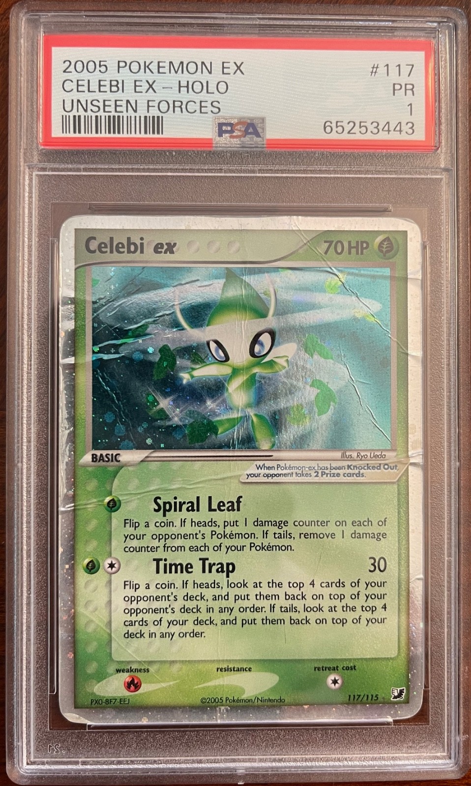 Pokemon Celebi EX Holo Unseen Forces 117/115 PSA 1 – PW