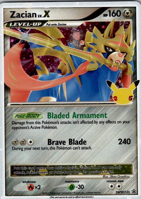 Zacian LV. X – SWSH: Sword & Shield Promo Cards SWSH135 Holo NM