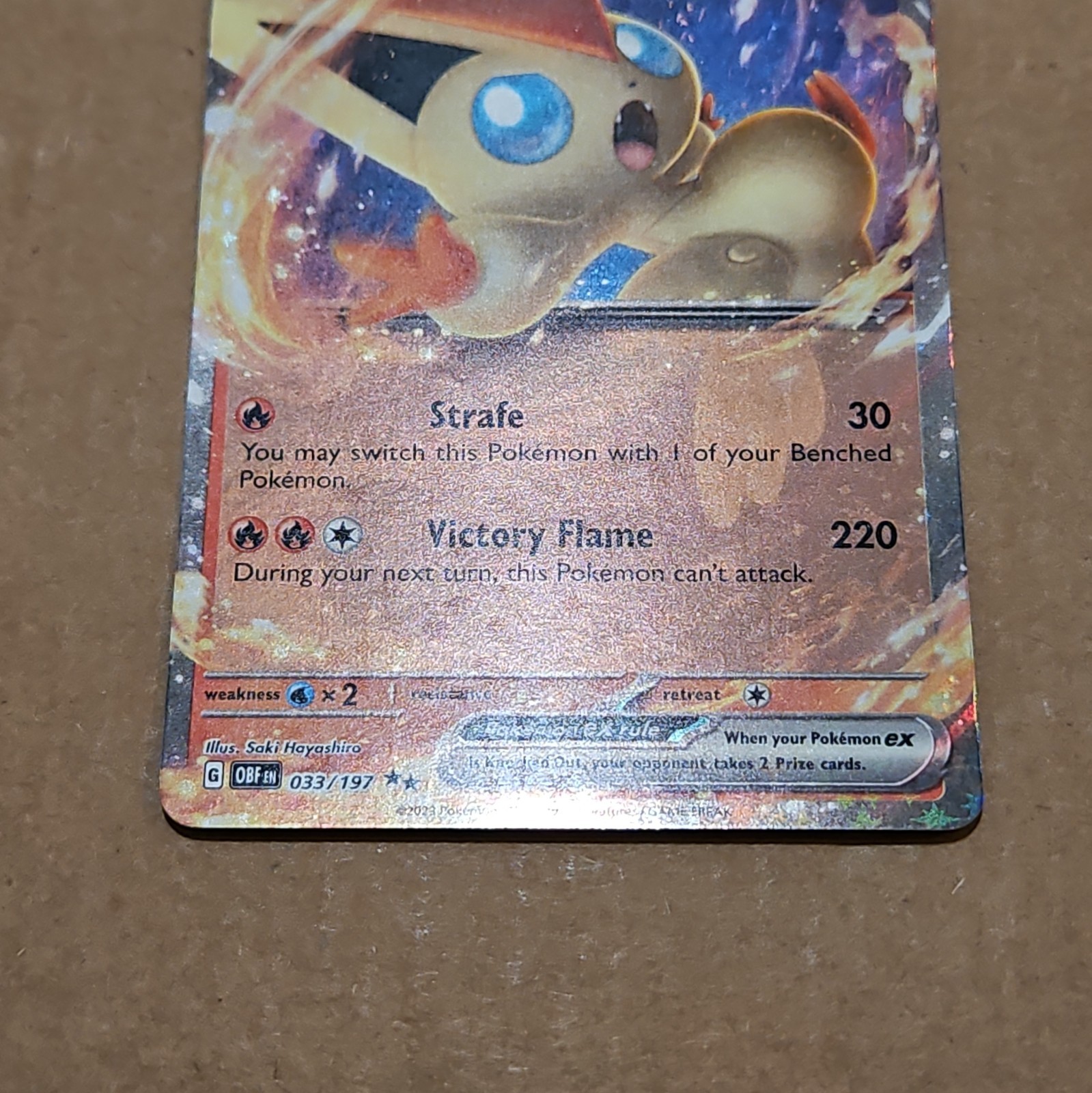 Pokemon Victini ex 033/197 SV03: Obsidian Flames Holo NM TCG CCG