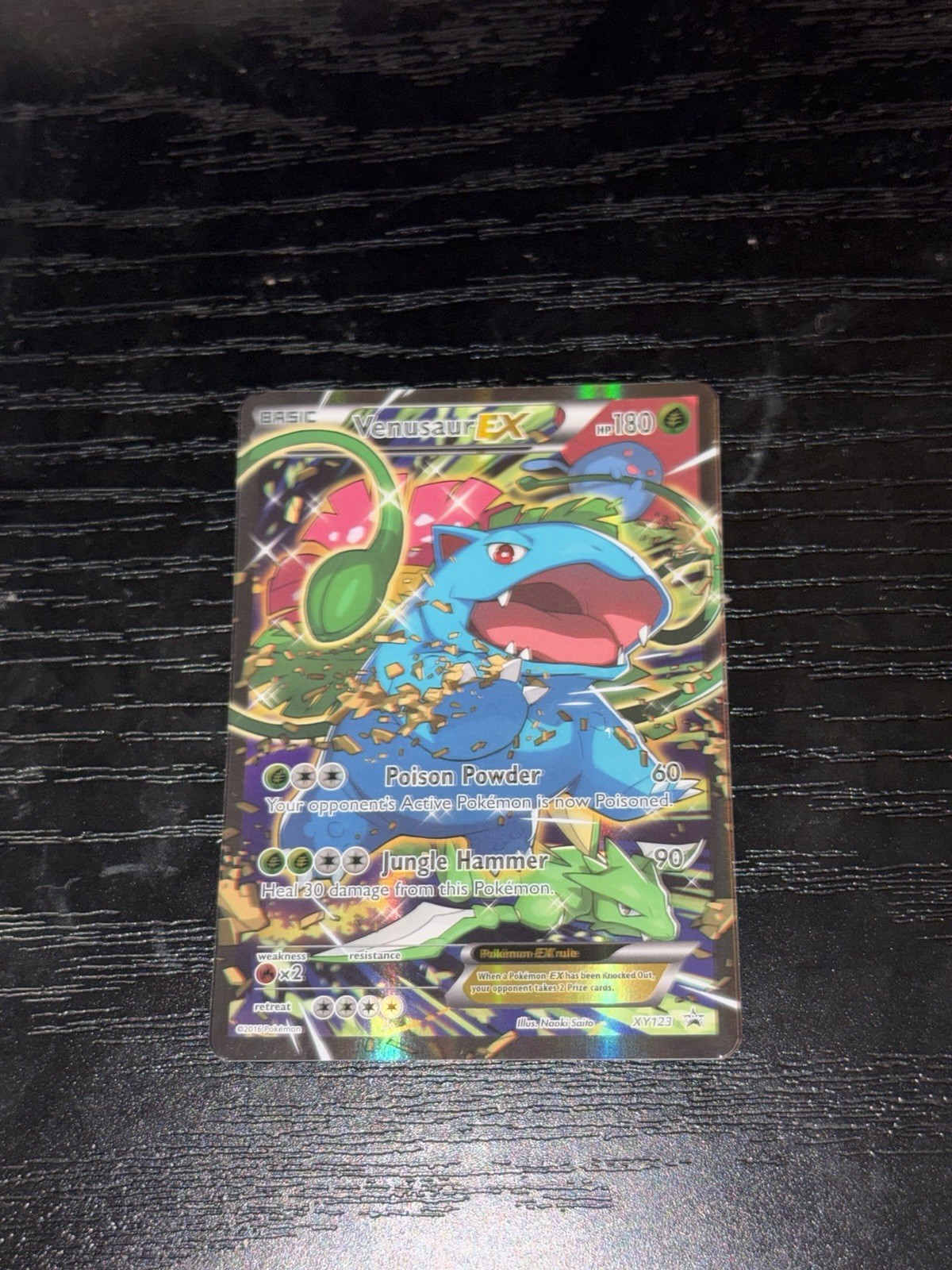 Pokemon Venusaur EX XY123 Full Art Black Star Promo Holo Rare