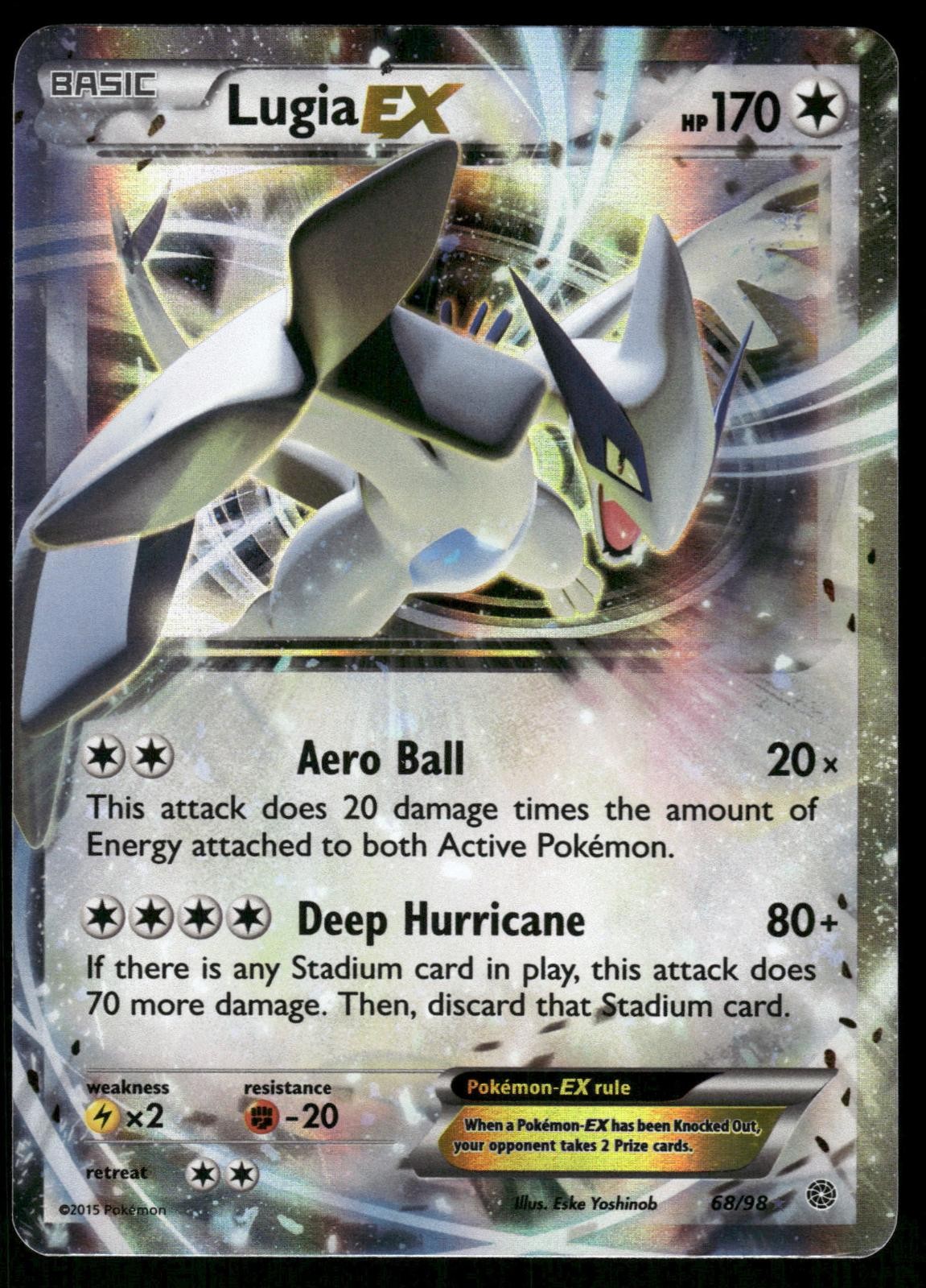 Lugia EX 68/98 Holo EX Rare Ancient Origins Pokemon Lightly Played