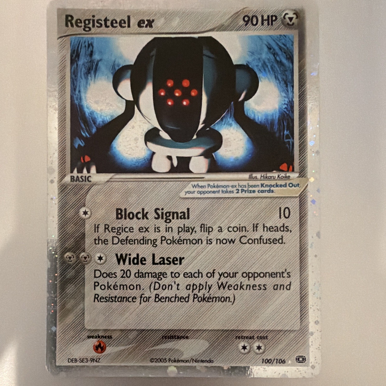 Registeel ex 100/106 EX Emerald Ultra Rare Pokemon Card 2005 Holo NM