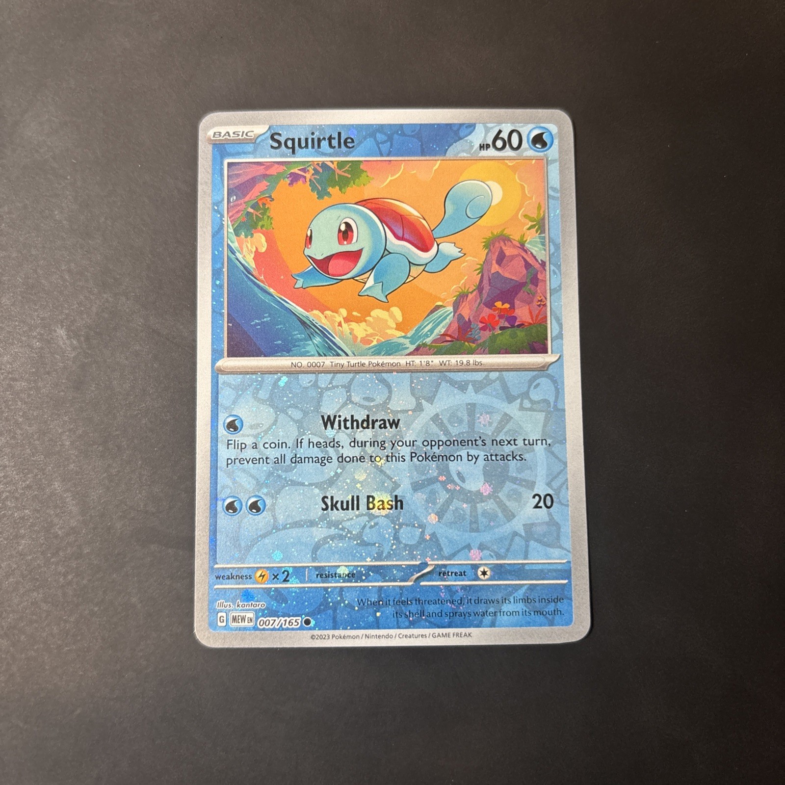 Squirtle 007/165 Cosmos Holo Pokemon 151 NM Costco Exclusive