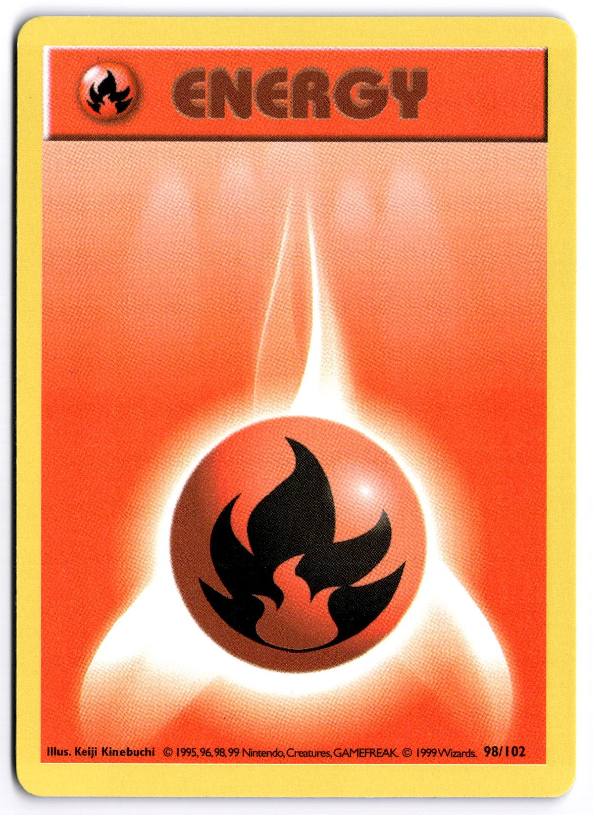 Pokémon Fire Energy Common Base Set (Shadowless) 098/102 NM