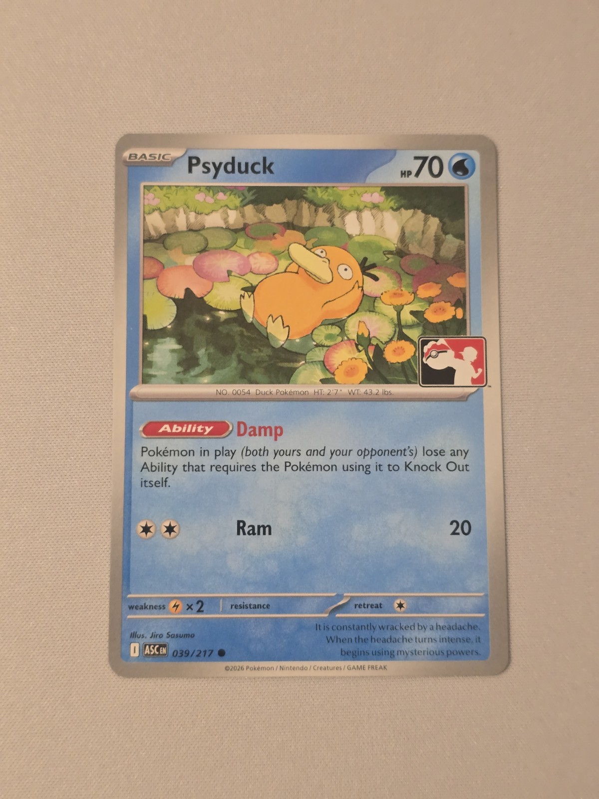 Psyduck 039/217 Prize Pack Series 9 Promo Pokemon Card NM/LP ASC