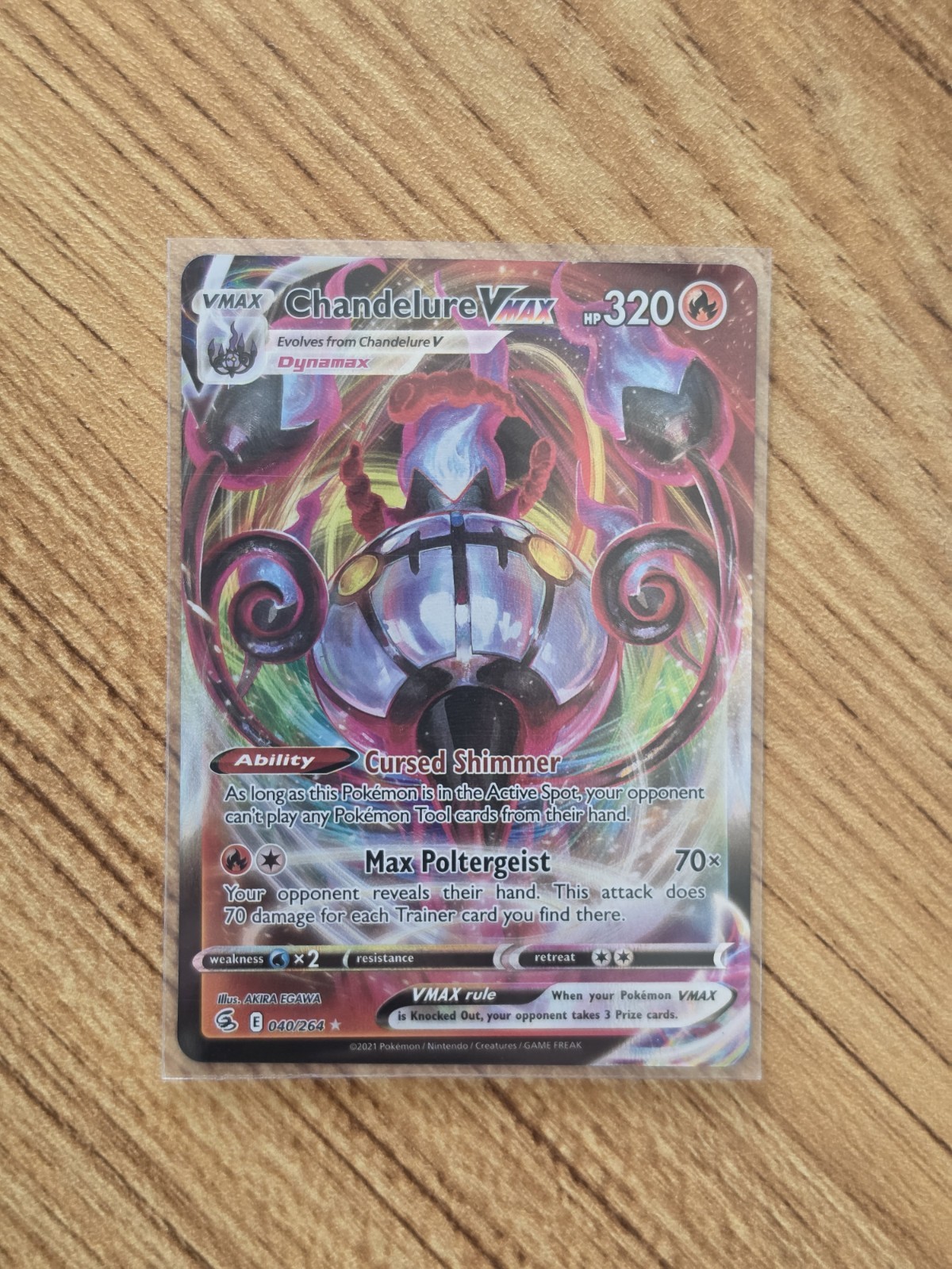 Chandelure VMAX 040/264 Swsh08: Fusion Strike Holo