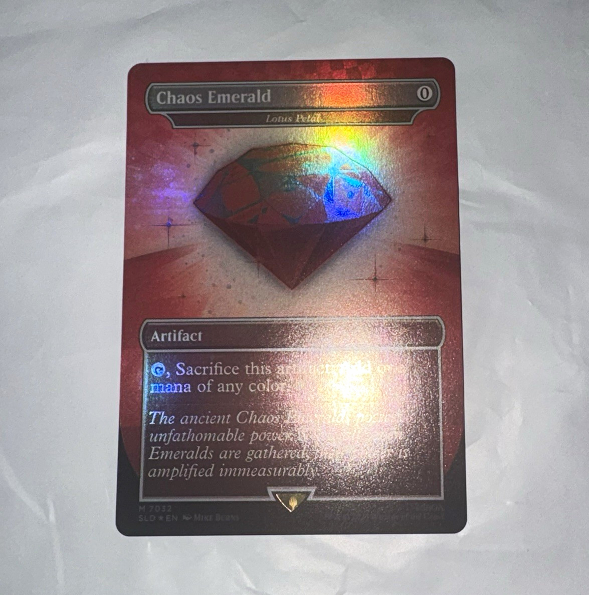 Magic: The Gathering Secret Lair Drop Chaos Emerald 7032 Full Art Foil Artifact