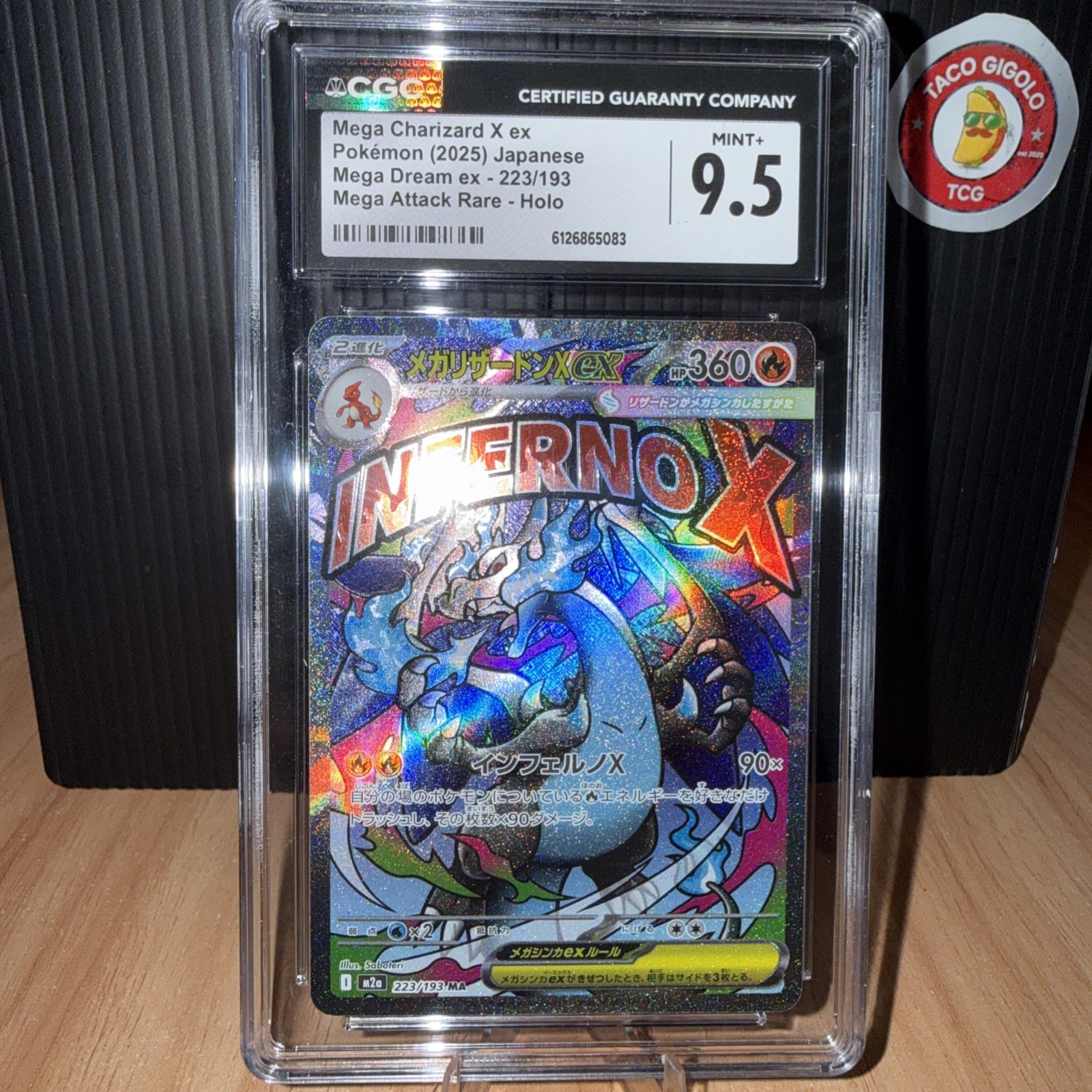 2025 Pokemon Charizard X ex #223 Japanese Mega Dream ex Mega MAR CGC 9.5 MINT+