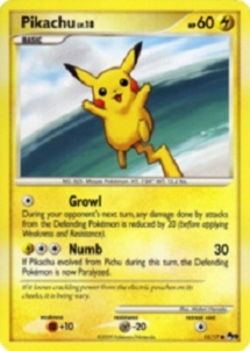 Moderately Played Pikachu – 15/17 – Common Pokemon POP Series 9