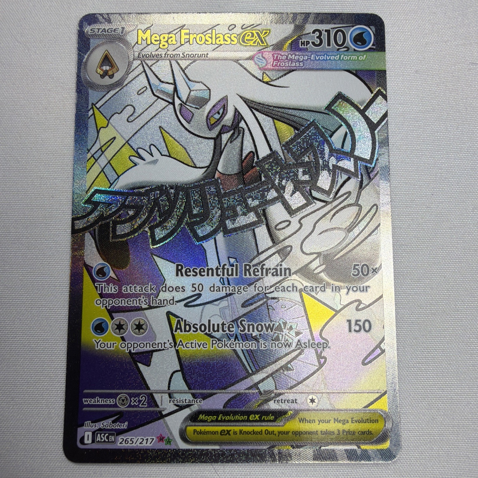 Pokémon TCG Mega Froslass ex Mega Attack Rare 265/217 ME: Ascended Heroes Holo