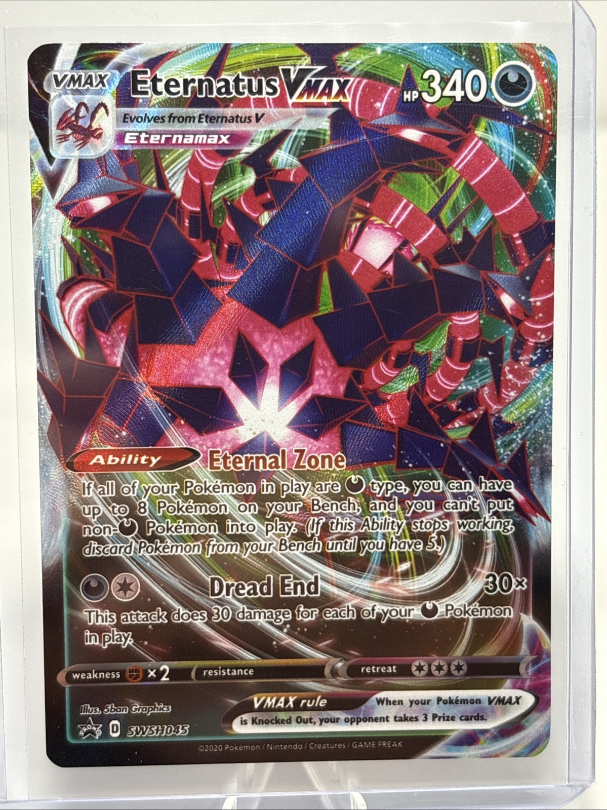 Eternatus VMAX SWSH045 – Sword & Shield Promo Holo Full Art – Pokemon TCG – NM