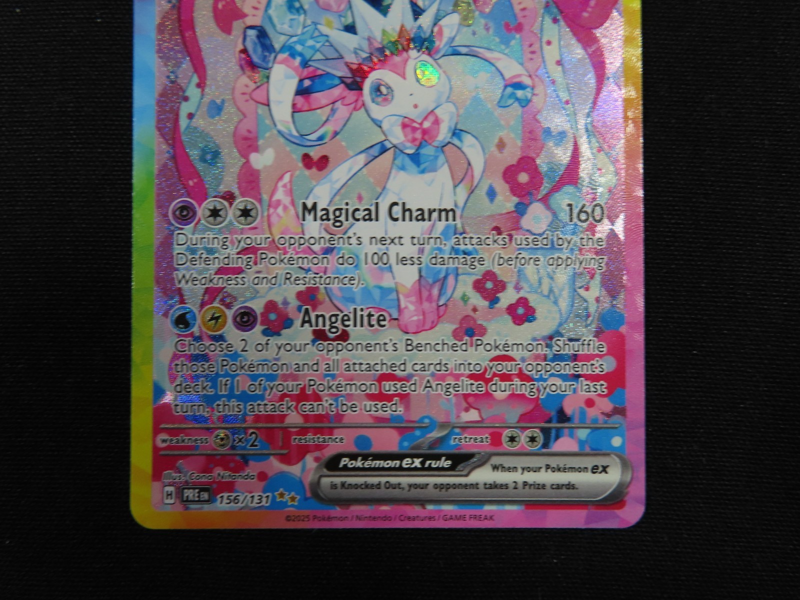 Pokemon Prismatic Evolutions Special Illustration Rare Sylveon EX #156/131 NM/M