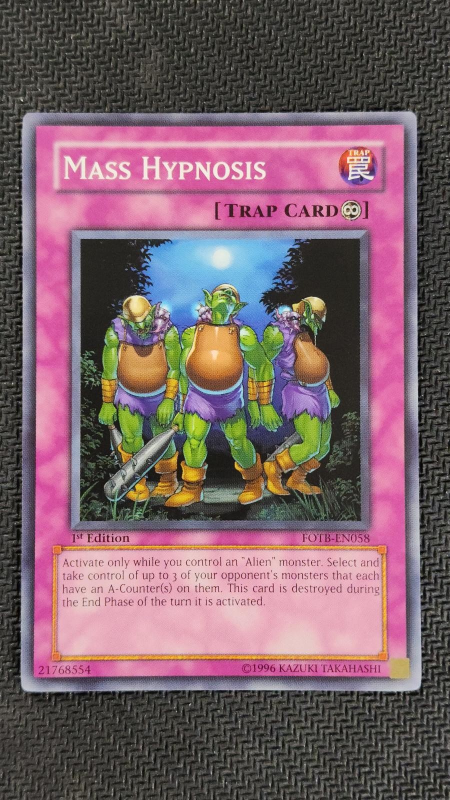 Mass Hypnosis FOTB-EN058 1st Edition Force of the Breaker Yu-Gi-Oh LP