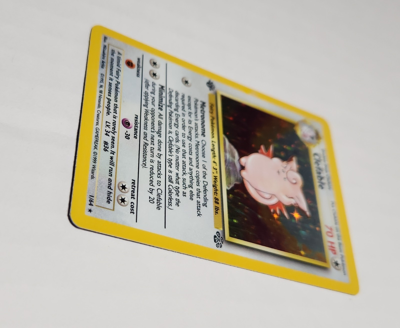Pokemon TCG – Clefable – 1st Edition Holo – Lightly Played – 01/64 Jungle Set