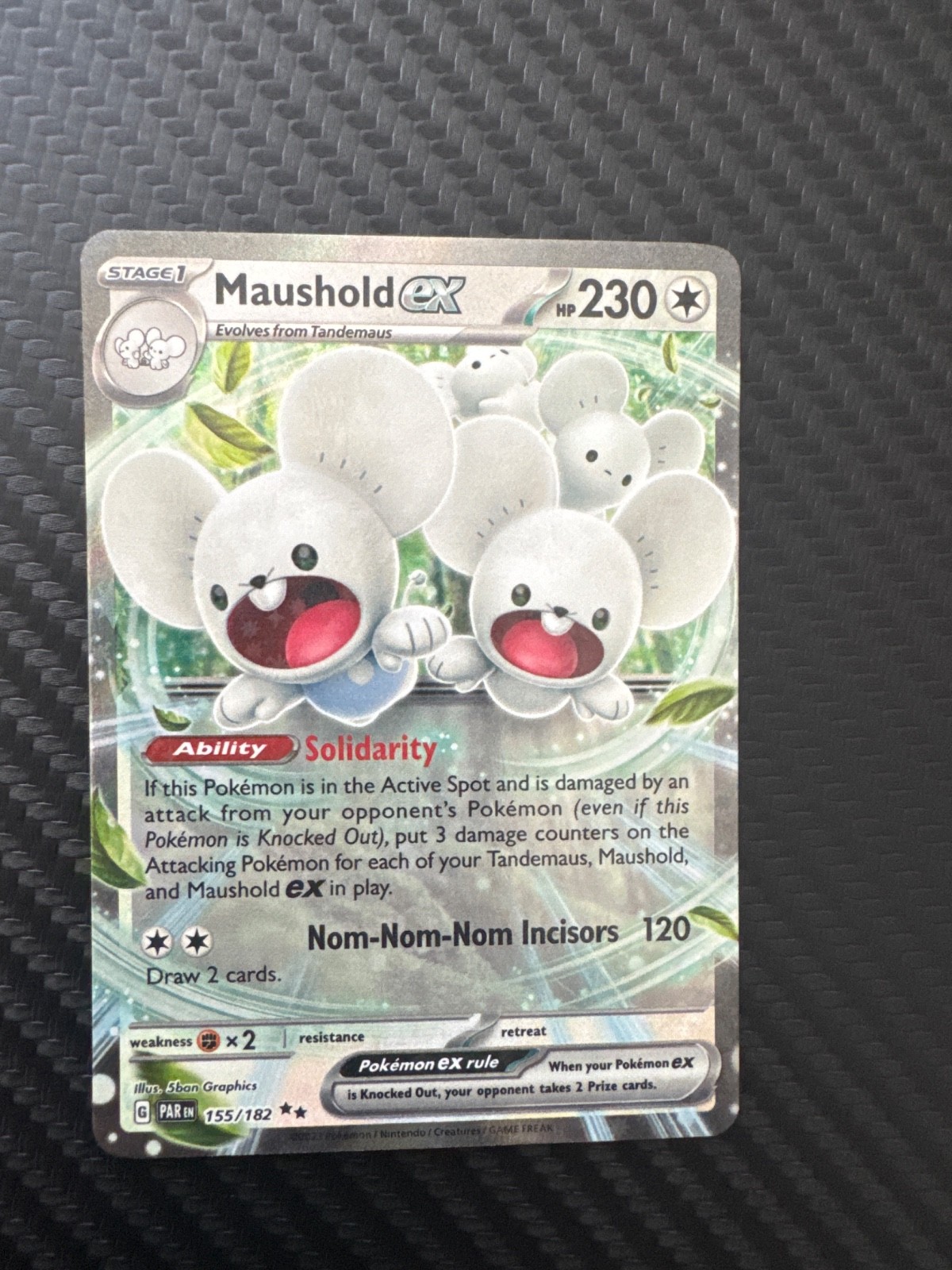 Pokémon TCG, Maushold Ex 155/182 – Paradox Rift