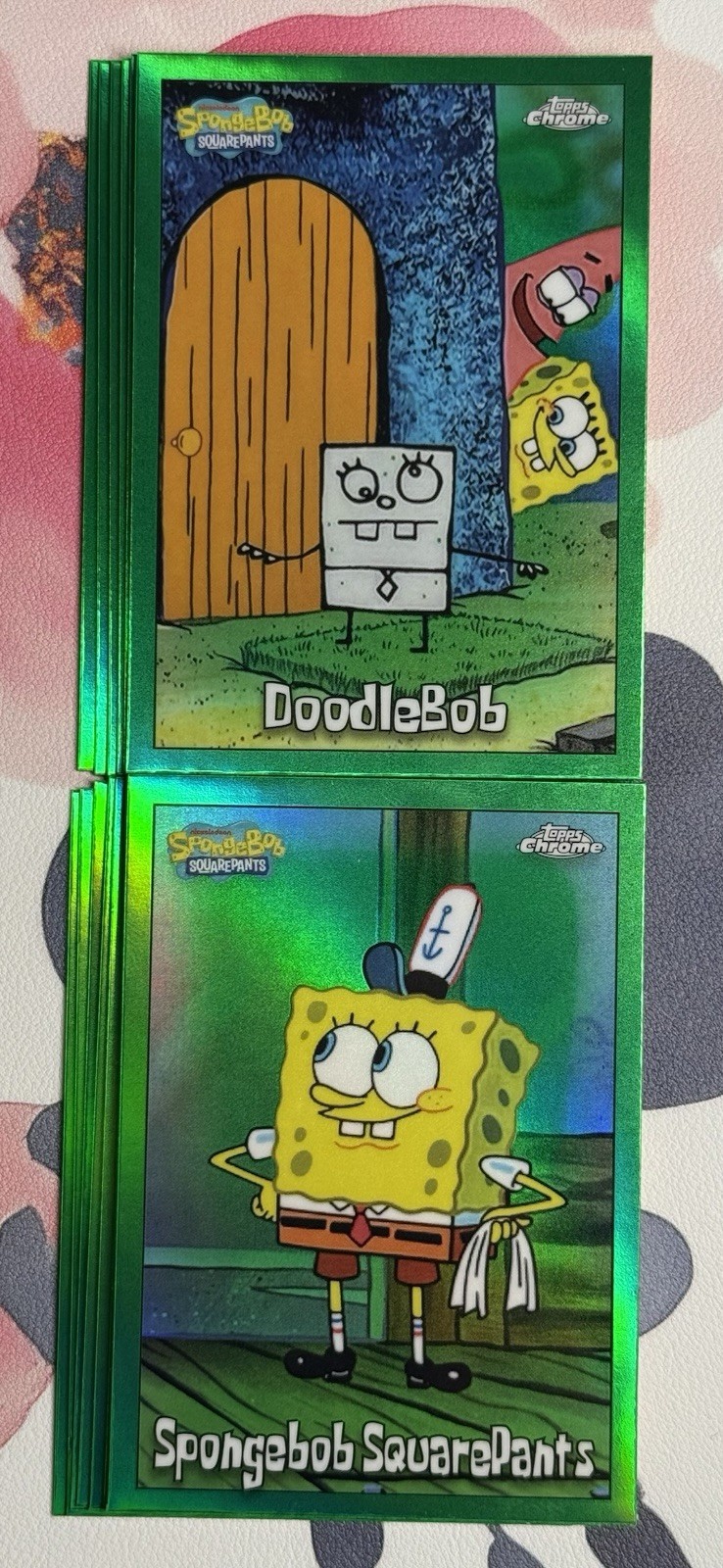 2025 Topps Chrome Spongebob KELP GREEN REFRACTOR Cards #1-200 – You Choose!