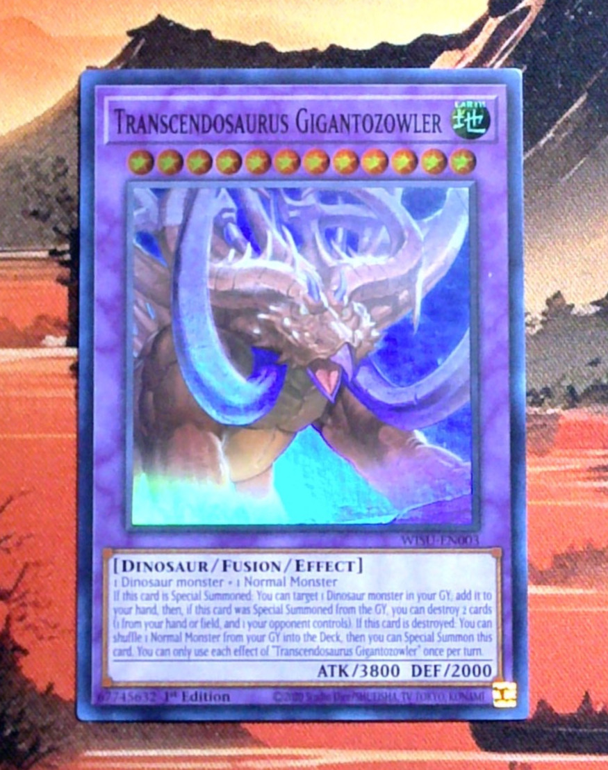 YuGiOh! Transcendosaurus Gigantozowler WISU-EN003 1st Edition NM SUR