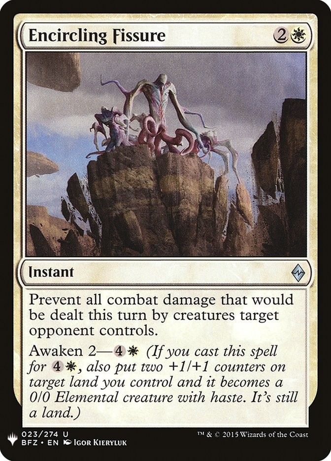 Encircling Fissure 23 PLST BFZ List MTG Zendikar Kieryluk Instant Awaken NM
